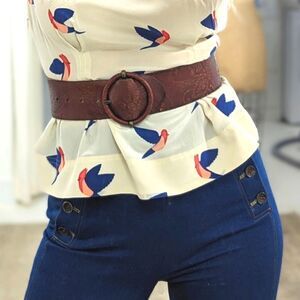 Fossil Leather Belt Sz Small